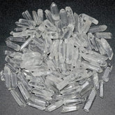 YATOJUZI clear quartz point collection close-up for meditation and focus.