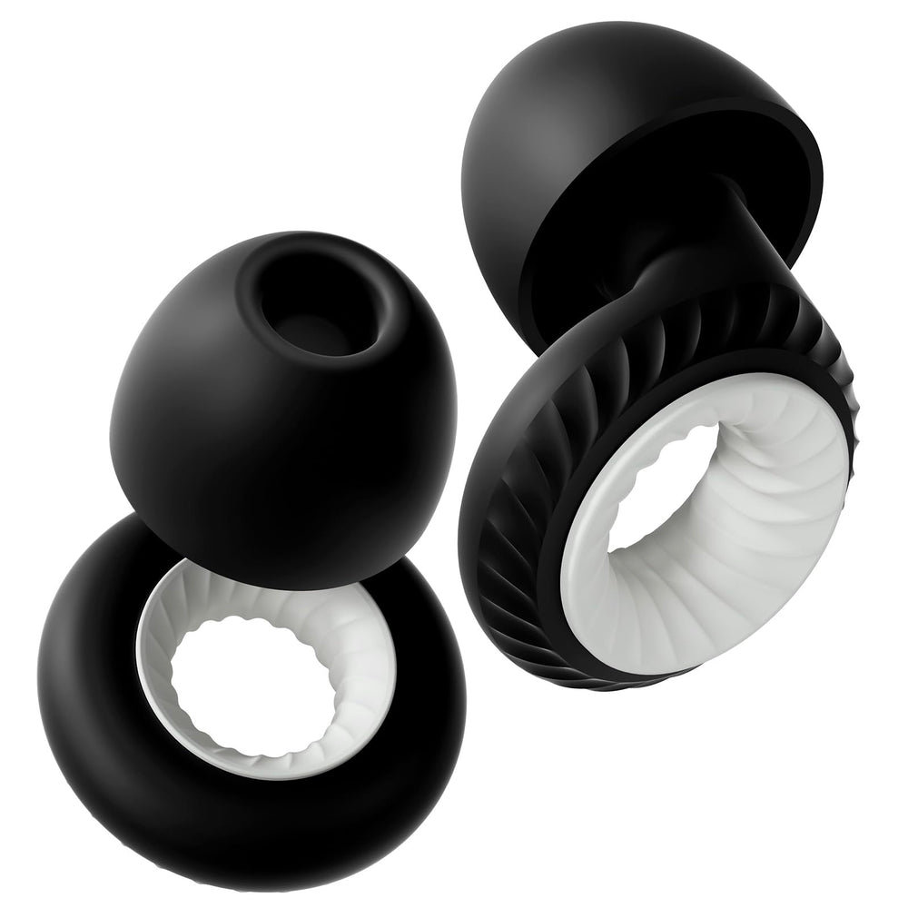 Yawsoy concert ear plugs with outer ring engraving for stylish, comfortable hearing protection at live events.
