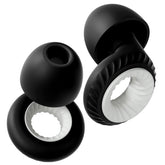 Yawsoy concert ear plugs with outer ring engraving for stylish, comfortable hearing protection at live events.