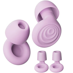 Yawsoy ear plugs in purple packaging for travel and storage