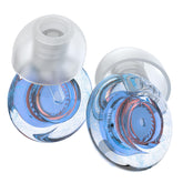 Yawsoy high fidelity ear plugs for concerts in blue with 18-25 dB reduction