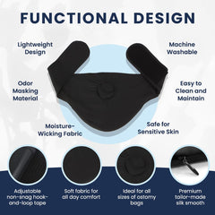 YConnect ostomy belt provides discreet coverage during activity.