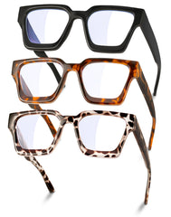 YDAOWKN oversized blue light blocking glasses for women with rectangle frame reduce eye strain during screen work