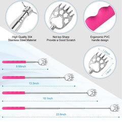 Yeipis 15-teeth rake back scratcher with rubber grip for smooth scratching.