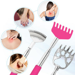 Yeipis 7-teeth rake back scratcher extends for comfortable access.