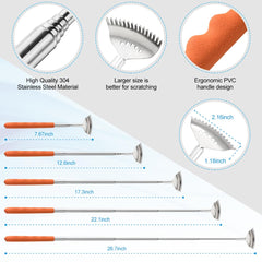 Yeipis rasca espaldas garra 15 dientes, ajuste de longitud para la espalda