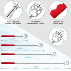 Yeipis rascador de espalda con quince dientes, mayor cobertura para la espalda.