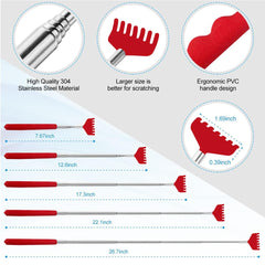 Yeipis rascador de espalda extendible, longitud ajustable para áreas complicadas.