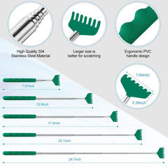 Yeipis rascador espalda mango goma ergonómico, agarre cómodo durante uso prolongado.