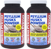 Yerba Prima Psyllium Husk Powder bottle on kitchen counter for daily fiber support