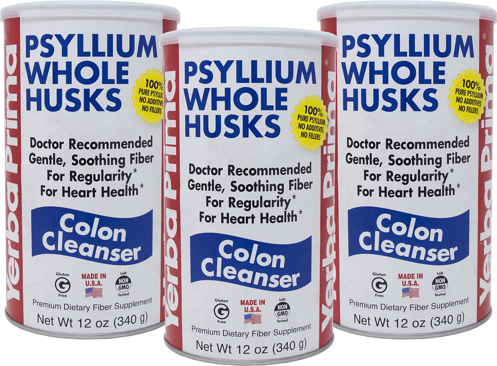 Yerba Prima Psyllium Whole Husks bottle: daily fiber for gentle regularity