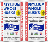 Two-pack Yerba Prima Psyllium whole husks jars for daily fiber