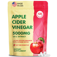 Yerhove Apple Cider Vinegar Capsules with Mother showing high potency for digestion support