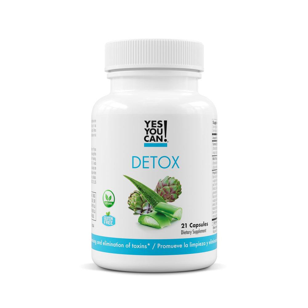 Yes You Can! detox pills bottle on shelf showing a gentle cleanse concept and hydration support.