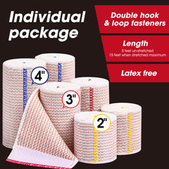 YesBes banda elástica 6 pack 2x3 para tobillos y rodillas con sujeción estable