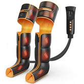Yeskuyan leg massager with heat and compression, front view, promotes targeted leg relaxation.