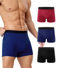 YESWEL men's incontinence underwear, pack of three multicolor boxer briefs for discreet daily wear.