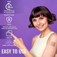 YETAIM Recovery Patch on the wrist for portable energy and post-event recovery.