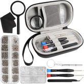 Yewltvep eyeglass repair kit contents laid out for quick DIY fixes.