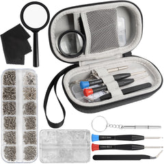 Yewltvep eyeglass repair kit contents laid out for quick DIY fixes.