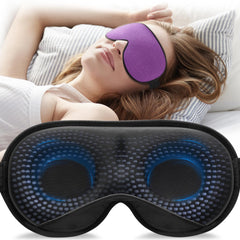 YFONG weighted sleep mask 3D eye cover blocks light for deep, restful sleep.