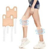 YHOVID castor oil pack wrap on knee with adjustable strap for targeted comfort