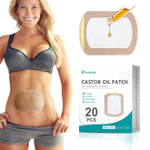 YHOVID castor oil patch on the liver area for targeted comfort during daily use