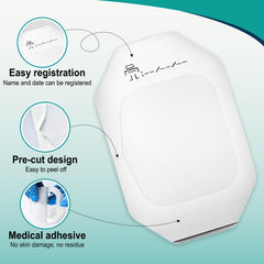 YHOVID dressing applied to an arm demonstrating flexible adhesion for daily activities.