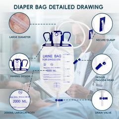 Yiisin pair of 1000ml leg bags designed for mobility and discreet daily use