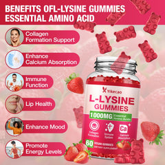 Gummies with vivid strawberry color, tasty and easy to take