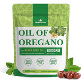 YiLing 6000mg oregano oil softgels bottle, 3-in-1 formula for immune-support.