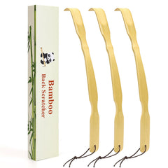 YIMICOO back scratcher with a 17-inch curved handle for easy reach.