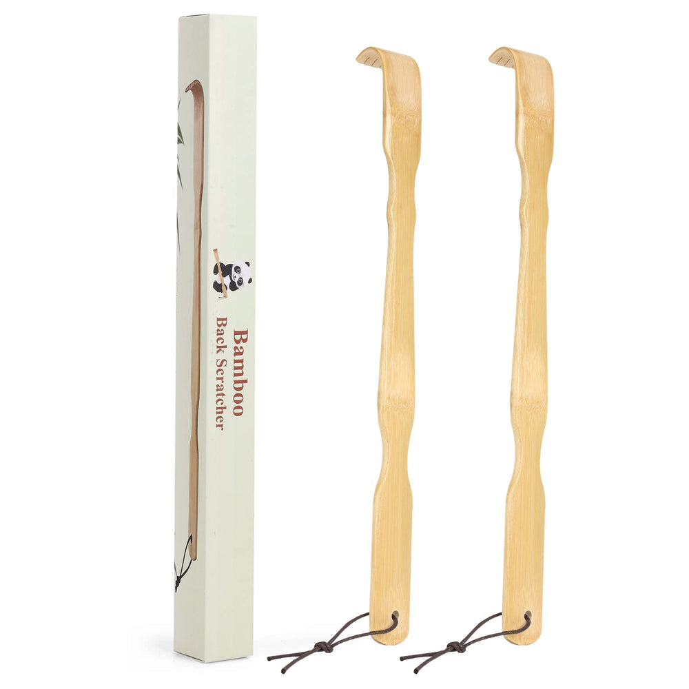 YIMICOO bamboo back scratcher close-up with a smooth polished finish for comfort.
