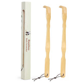 YIMICOO bamboo back scratcher close-up with a smooth polished finish for comfort.