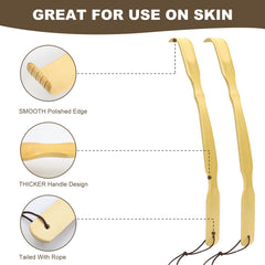 Three-pack of YIMICOO back scratchers ideal for gifting.