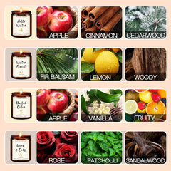 Yinuo Candle Fir Balsam candle jar with lemon notes for holiday ambience.