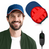 YIPFREE Red Light Cap front view showing three wavelengths for versatile scalp comfort