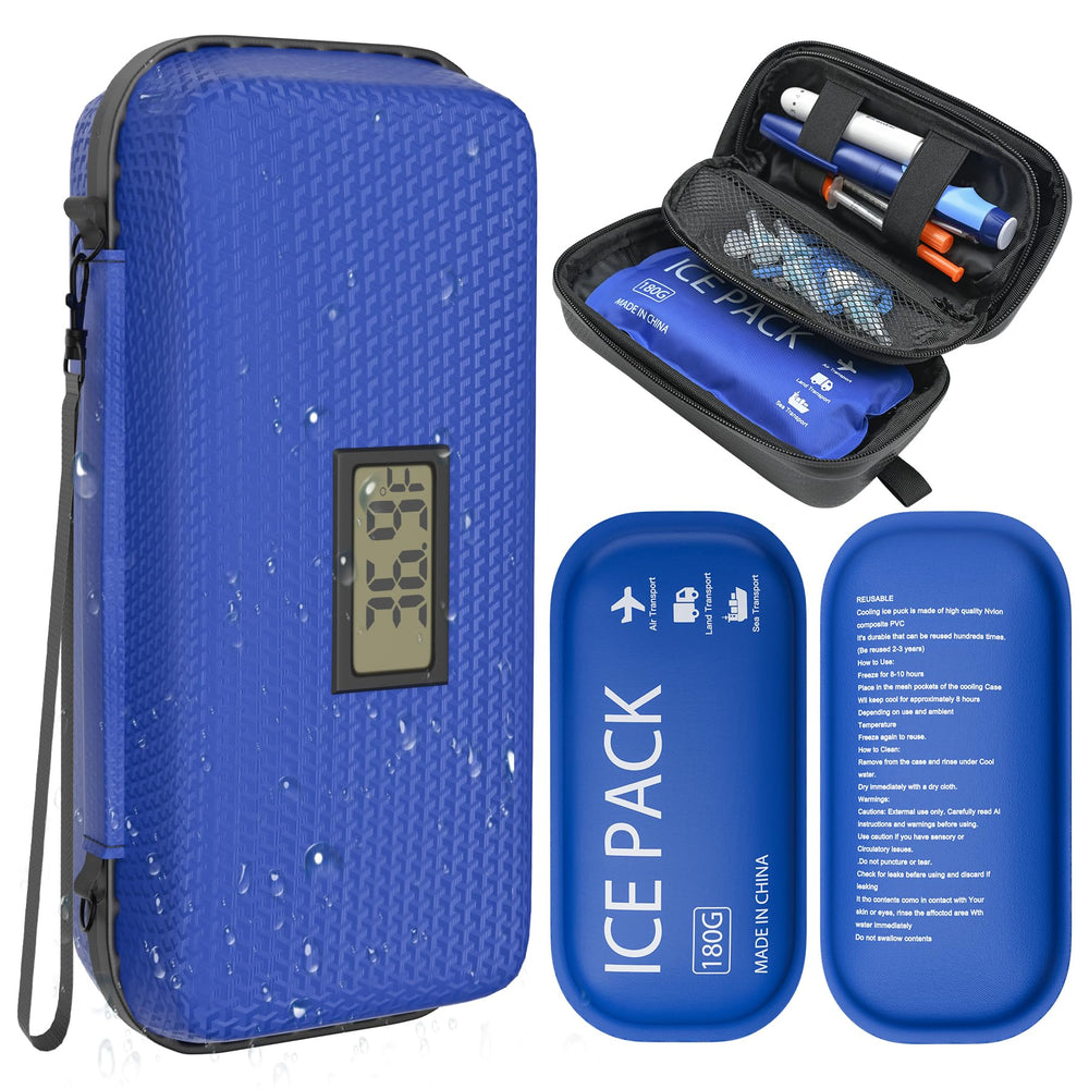 Ylemnf insulin cooler travel case front view, compact and TSA friendly for on-the-go storage.