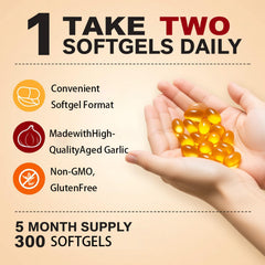 YLOTRE Elare odorless garlic softgels close-up in bottle