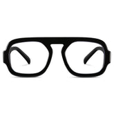 YMRFW Aviator blue light glasses with square frame for long screen sessions