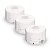 Yogasleep Dohm Classic 3-pack box showing three original white noise machines for calm spaces