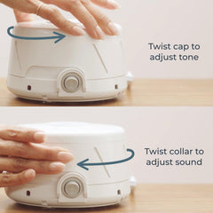 Yogasleep Dohm Classic in use in a bedroom for steady white noise.