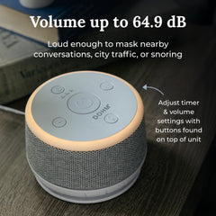 Front view of Yogasleep Dohm Nova with simple, accessible controls