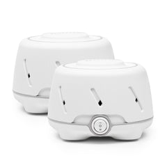 YOGASLEEP Dohm two-pack front view, compact white noise machines for sleep and baby soothing.