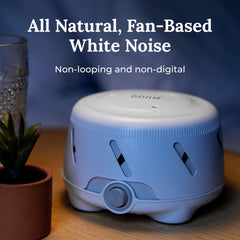 Office privacy boosted by Dohm Uno blocking distractions with steady tone