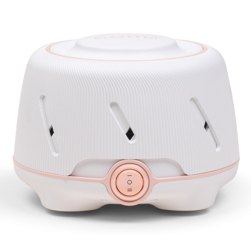 Yogasleep Dohm white-noise machine top view showing steady sleep ambience