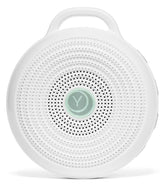 Yogasleep Rohm compact size on a nightstand for portable use