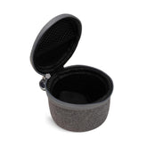 Yogasleep Travel Mini case in gray crush-resistant exterior protects your sound machine.
