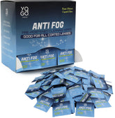 Yogo Vision anti fog wipes for glasses keep lenses clear on the go.