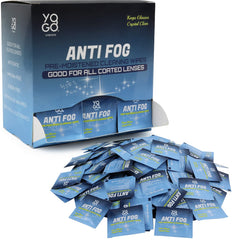 Yogo Vision anti fog wipes for glasses keep lenses clear on the go.